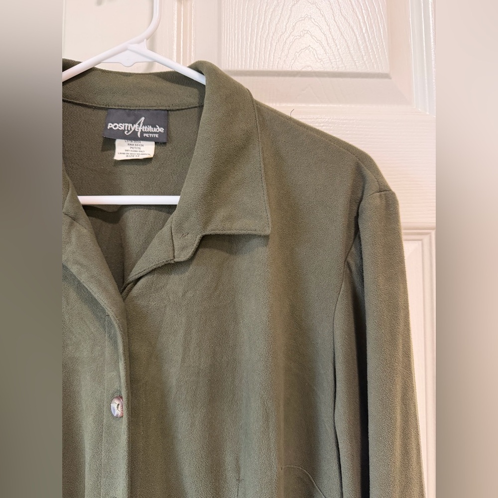 Suede Sage Green Collared Shirt